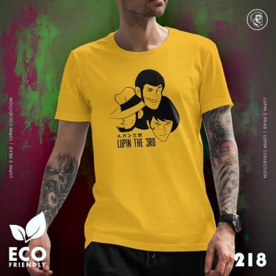 Eco Tshirt | Lupin 3 Head <i class="fa fa-leaf" style="color:#02b620;"></i>