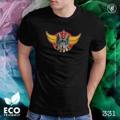 Eco Tshirt | POP Grendizer Head <i class="fa fa-leaf" style="color:#02b620;"></i>