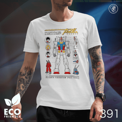 Eco Tshirt | Gunpla RX78 <i class="fa fa-leaf" style="color:#02b620;"></i>