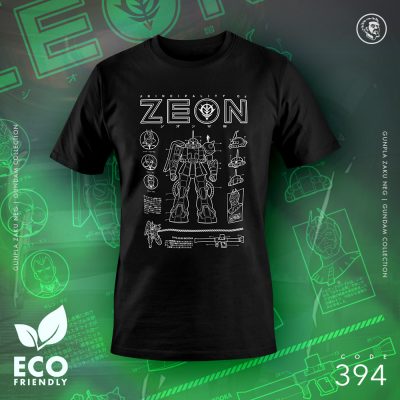 Eco Tshirt | Gunpla Zaku Neg <i class="fa fa-leaf" style="color:#02b620;"></i>