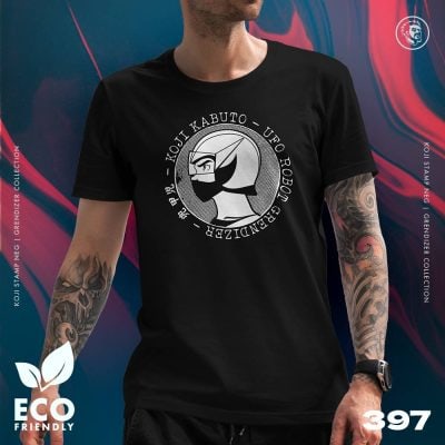 Eco Tshirt | Koji Stamp Neg <i class="fa fa-leaf" style="color:#02b620;"></i>