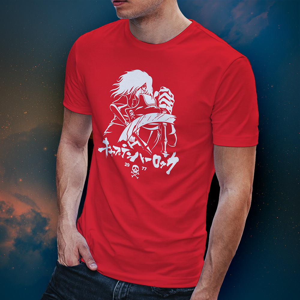 Eco Tshirt | Space Pirate Harlock <i class="fa fa-leaf" style="color:#02b620;"></i> - Image 2