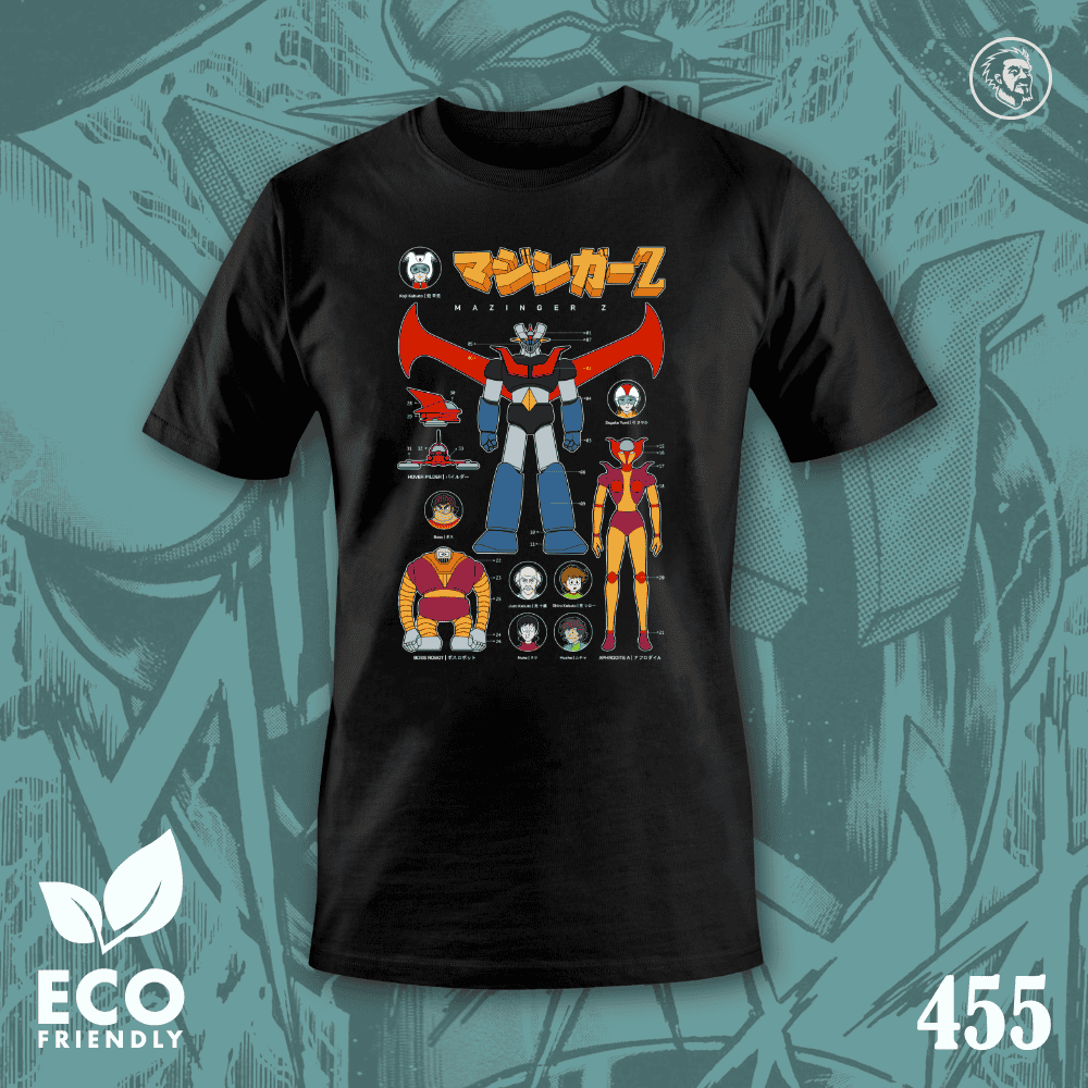 Eco Tshirt | Mazinger Z Gunpla <i class="fa fa-leaf" style="color:#02b620;"></i>